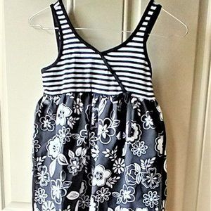 Sundress Girls sz M 7/8 Black & White Cute Floral Comfy